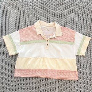 Free People/We the Free boxy cropped polo
